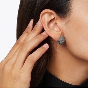 Kurt Geiger London Small Eagle Studs in a gunmetal finish with dustbag NWT